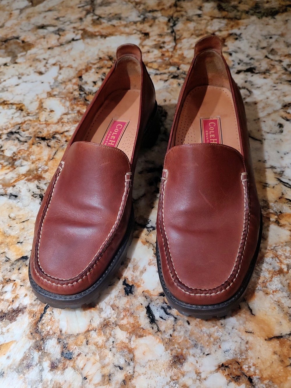 Cole Haan Brown Leather Slip-On Loafers — Classic Moccasin